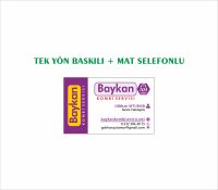 350 Gram Kuşe Kartvizit - Tek Yön Baskı + Mat Selefonlu