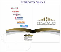 Cepli Sunum Dosyası - 350 Gram Amerikan Bristol - Selefon - Logolar Kabartmalı2