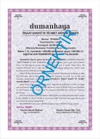 Hisse Pay Senedi Örnekleri 2