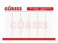 Masa Sümeni - Tarihsiz 50 Lik - 72lik 1.hamur Kağıt