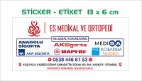 Özel Ebat Çıkartma Etiket - Kuşe Sticker - Parlak Selefon
