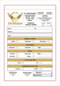 Sipariş Fişi - A5 Ebat - 2 Renk Baskılı - 2+ Nüsha - Seri Numaralı